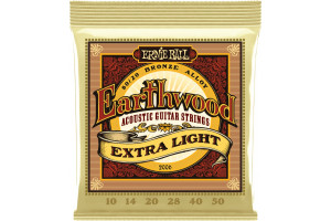 Ernie Ball - Cordes acoustiques - Earthwood 80/20 Bronze Extra Light (10-50)