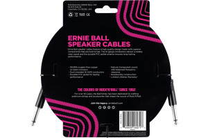 Ernie Ball - 3’ Straight/straight Speaker Cable Black