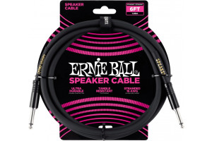 Ernie Ball - 6’ Straight/straight Speaker Cable Black