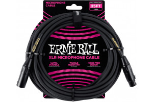 Ernie Ball - Câbles microphone - Classic xlr mâle/xlr fem 7,62m Noir