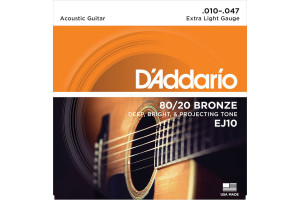 Cordes guitare acoustique EJ10 10-47